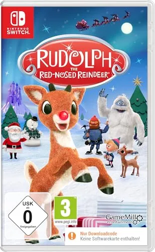 Rudolph mit der roten Nase - Nintendo Switch - Switch Kinderspiele, erlebe die interaktive Winterwunderwelt und rette Weihnachten gemeinsam mit Rudolph und seinen Freunden in einem festlichen Abenteuer für die ganze Familie!