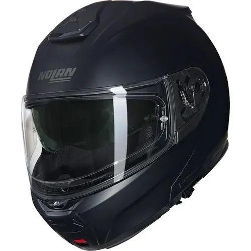 Nolan N100-6 Classico Klapphelm - Matt-Schwarz - XXL - Modularer Motorradhelm mit Dual Action Kinnschutz-Öffnungssystem und LPC für perfekte Passform. Ideal für sicheres Fahren und Kommunikation auf der Straße.