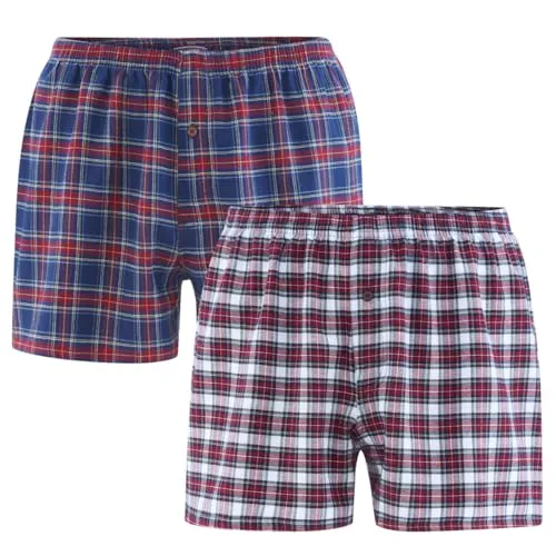LIVING CRAFTS Boxershorts BORIS - GOTS zertifiziert - Herren Boxershorts im 2er-Pack aus weichem Bio-Baumwolle-Flanell für höchsten Komfort und lässigen Charme. Nachhaltig und fair gehandelt, ideal für umweltbewusste Modebewusste.