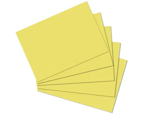 Herlitz Karteikarten Karteikarten A5 blanko gelb VE=100 Stück