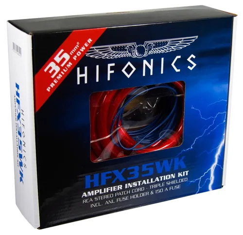 Hifonics Car HiFi Stromkabel-Set 35 mm² - Zubehör für Car HiFi, Premium Verstärker-Anschluss-Set mit umfangreicher Ausstattung für optimale Signalübertragung und Leistung.