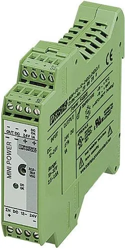 Phoenix Contact MINI-PS-12-24DC Hutschienen-Netzteil 24V DC 1A - Systemstromversorgung mit Weitbereichs-DC-Eingang und hoher Leistungsreserve für zuverlässige Stromversorgung, ideal für anspruchsvolle Anwendungen.