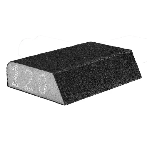 Gąbka ścierna 98 x 25 x 68 mm, K120, skośna 5906692005635