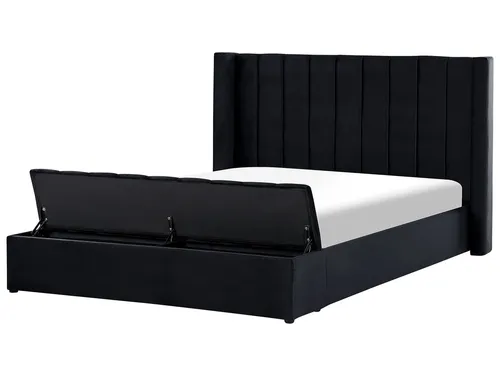 Produktbild BELIANI Polsterbett Schwarz 180 x 200 cm