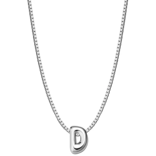 Glanzstücke München Damen Halskette Buchstabe D aus Sterling Silber - Elegante Halskette mit Buchstabenmotiv aus hochwertigem Sterlingsilber. Ideal für jeden Anlass und als persönliches Geschenk. Kettenlänge: 40 cm + 5 cm Verlängerung.