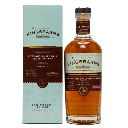 Kingsbarns Bell Rock 2023 Single Malt Scotch Whisky 61,1% - Exklusiver Single Malt aus Schottland mit 61,1% Alkoholgehalt, perfekt für Whisky-Liebhaber, die ein intensives Geschmackserlebnis suchen.
