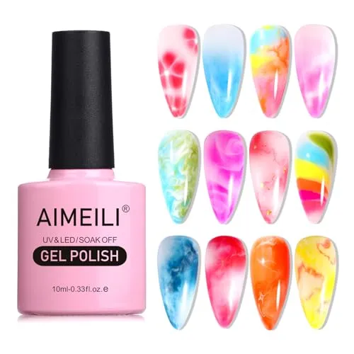 AIMEILI UV LED Gellack ablösbarer Gel Nagellack Blossom Gel Polish - Clear Blooming 10ml