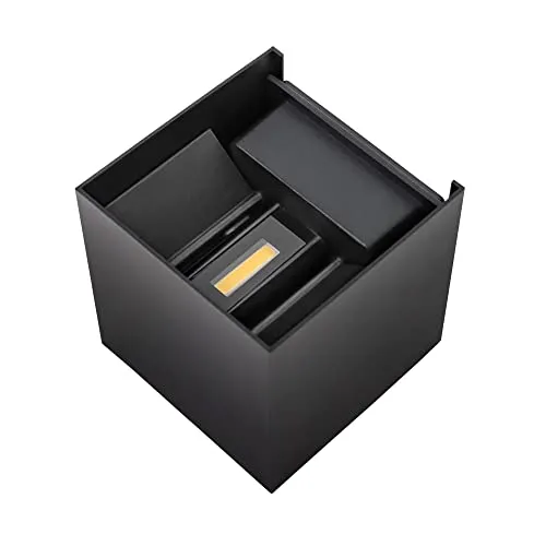 Premium X Wandleuchte LWS12B LED Schwarz 12W 820 LM Wandlampe Leuchte Lampe Innen Außen IP65