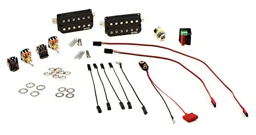 EMG Fat 55 Retro Active Electric Guitar Humbucker Pickup Set, Black