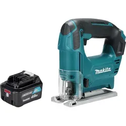 Makita JV 101 DM1 Akku Stichsäge 12 V - Leistungsstark und handlich - Sägen, Akku-Stichsäge mit 12 V und 4,0 Ah Akku für kabelloses Arbeiten. Ideal für präzise Schnitte in Holz und andere Materialien.