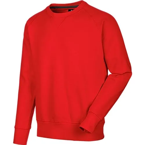 WÜRTH MODYF Sweatshirt Job+ für Herren & Damen in Rot - moderner Arbeitspullover, perfekt für Handwerk, Werkstatt, Arbeiten im Freien - in den Größen L