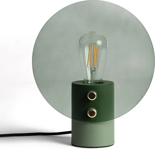 Tischlampe Katia Metall und Glas Grün