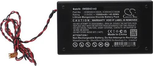 vhbw Batterie kompatibel mit GE Fanuc IC693ACC302B, IC693ACC302A Steuereinheit (15000 mAh, 3 V, Li-MnO2)