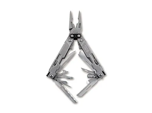 SOG POWERACCESS Deluxe Multitool mit HEX KIT, Silber - Vielseitiges Multitool mit 17 cm Gesamtlänge, robustem Edelstahlgriff und 5Cr15MoV Klingenmaterial – perfekt für Handwerk und Outdoor-Aktivitäten.