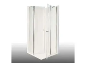 Dusbad Vital 2 Duschkabine mit Pendeltür - Eckdusche mit 2000 mm Höhe, 6 mm Einscheibensicherheitsglas und patentiertem Klick Fest Profil in Chromoptik für eine elegante und sichere Lösung in Ihrem Bad.