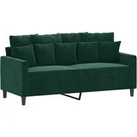 vidaXL 2-Sitzer-Sofa Dunkelgrün 140 cm Samt - Sofa in modernem Design, gefertigt aus weichem Samt für luxuriösen Komfort. Ideal zum Entspannen und ein echter Blickfang in deinem Wohnraum.