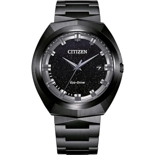 Citizen Eco-Drive 365 Edelstahl Schwarzes Zifferblatt N1015-52E Herrenuhr - Armbanduhr für Herren mit Solar-Uhrwerk, Saphirglas und wasserdicht bis 100 m – ideal für den aktiven Lebensstil.