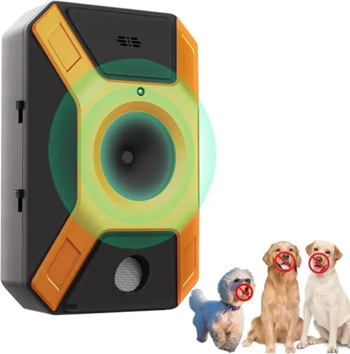 Queath Antibell für Hunde,Sicher Hundebellen Stoppen,Ultraschall Hunde Anti Bellen Ger,3 Einstellbare Frequenz Automatisches Anti Bellen Gerät,Wiederaufladbares Antibell für Kleine Mittel Große Hunde
