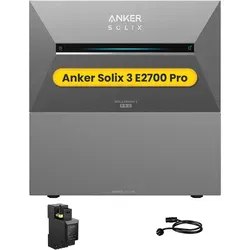 Anker SOLIX Solarbank 3 E2700 Pro mit BP2700 Akku - Powerstation mit 5.4 kWh Kapazität, modular erweiterbar bis 16,128 kWh und intelligenter KI-Steuerung für maximale Energieeffizienz und Ersparnisse.