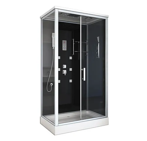 HOME DELUXE Duschkabine WAVE XL 120 x 80 cm - Moderne Duschkabine für Wellness-Oasen, raumsparend und stilvoll. Ideal für jeden, der Eleganz und Funktionalität in einem sucht.