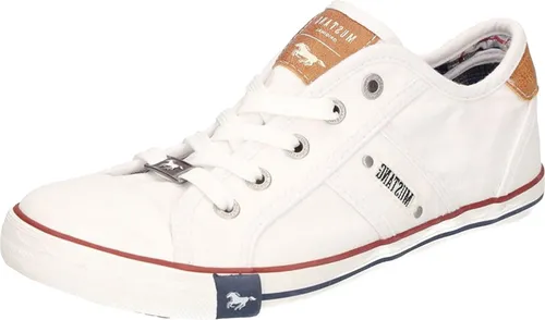 MUSTANG Damen Canvas Sneaker Weiß, Schuhgröße: EUR 40 - Damen-Sneaker aus hochwertigem Canvas, ideal für lässige Outfits und angenehmen Tragekomfort dank komplett textiler Innensohle.