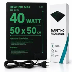 Airontek Gewächshaus-Heizmatte 45 Watt 50x50 cm