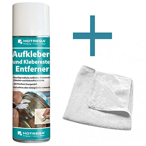 HOTREGA Aufkleber- & Klebereste-Entferner 300ml | Reiniger mit Orangenduft
