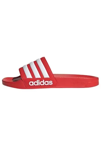 adidas Adilette Shower Sandalen Rot - Größe 6 - Badeschuhe mit bequemem Fußbett, ideal für den Einsatz nach dem Schwimmen oder im Wellnessbereich.