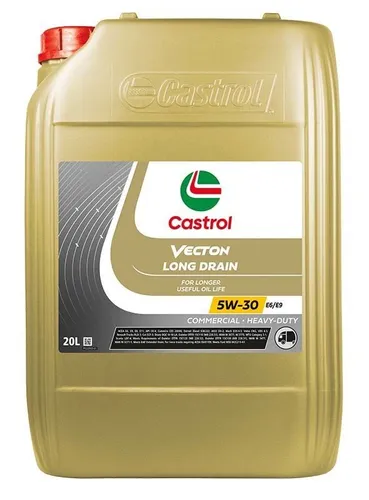 Castrol Vecton Long Drain 5W-30 E6/E9 20L - Motoröl für Nutzfahrzeuge mit Low SAPS-Technologie, ideal für verlängerte Ölwechselintervalle und hohe Motorleistung.