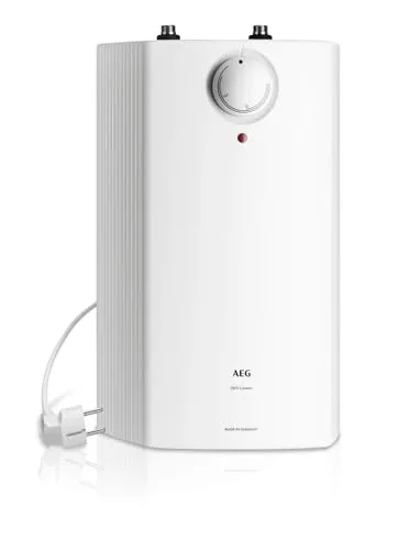 AEG Kleinspeicher HUZ 5 ÖKO Comfort 222164 - Effizienter Untertisch-Warmwasserspeicher - Warmwasserspeicher mit ThermoStop-Technologie für optimale Energieeinsparung und stufenlose Temperaturwahl von 35-85 °C, ideal für effiziente Warmwasserversorgung.