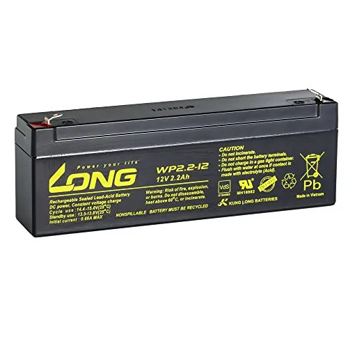 Long Bleiakku WP2.2-12 12V 2,2Ah mit VDs