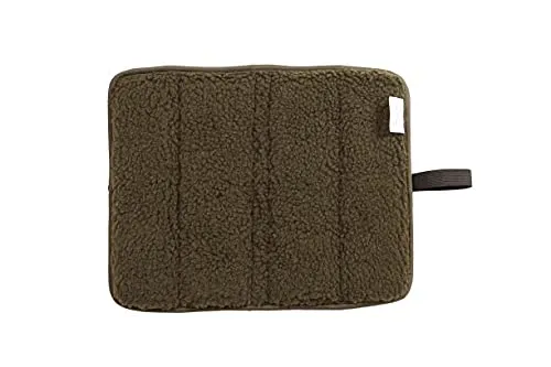 FARM-LAND Sitzkissen Faserpelz Oliv 36 x 29 cm in braun von Farm-Land