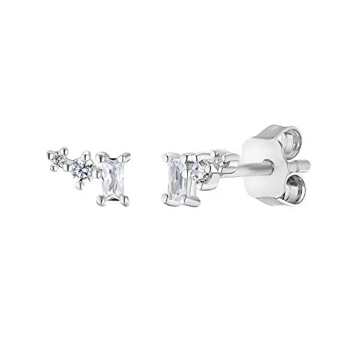 NOELANI Ohrstecker 925 Sterling Silber mit Zirkonia - Ohrringe für Damen, aus hochwertigem 925 Sterling Silber, funkelnde Zirkonia und ideal als Geschenk in einer eleganten Schmuckbox.
