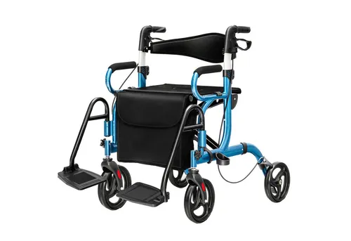 COSTWAY Rollator, mit Tasche, Bremse & Stockhalter, faltbar, höhenverstellbar