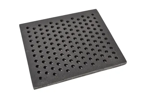 SEZAM Ofenrost 26,5 x 22,5 cm Gusseisen Gussrost mit Löcher Kaminrost eckig Ascherost Kaminofen Tafelrost Rost Ofengitter Kamin