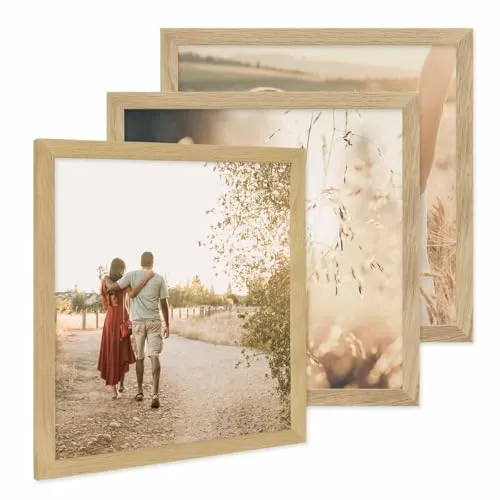 PHOTOLINI Bilderrahmen 3er Set - Modernes Design für Ihre Bilderwand - Stabile Wechselrahmen aus Massivholz mit praktischem Zubehör für eine individuelle Wandgestaltung. Ideal für Fotos und Erinnerungsstücke, schaffen Sie einen einzigartigen Charme in Ihrem Zuhause.