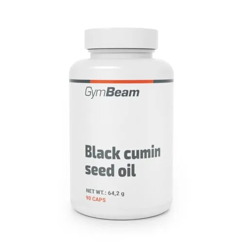 GymBeam Schwarzkümmelöl Kapseln - Black Cumin Seed Oil aus Nigella Sativa mit Vitamin E für Zellschutz, praktische Kapselform, fördert gesunden Lebensstil, 1000 mg Pro Tagesdosis, 90 Kapseln