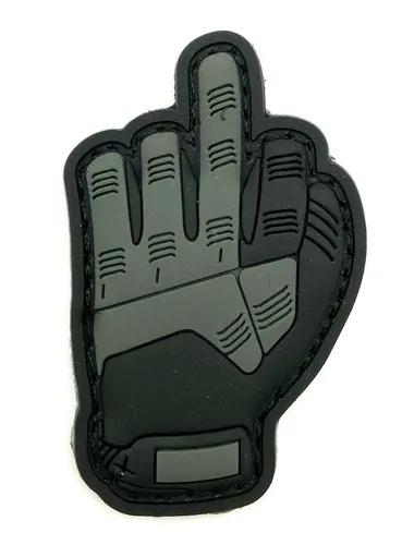 Polizei Einsatzhandschuh Rubber Klett Patch