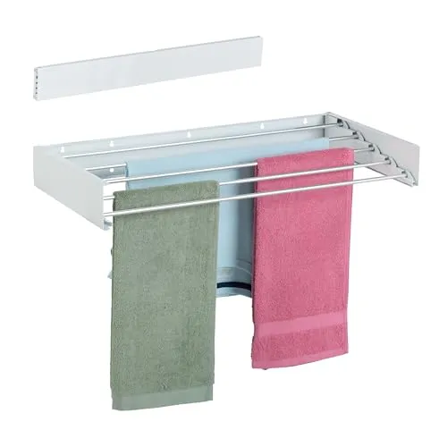 Wäscheständer Wand in weiß von Relaxdays