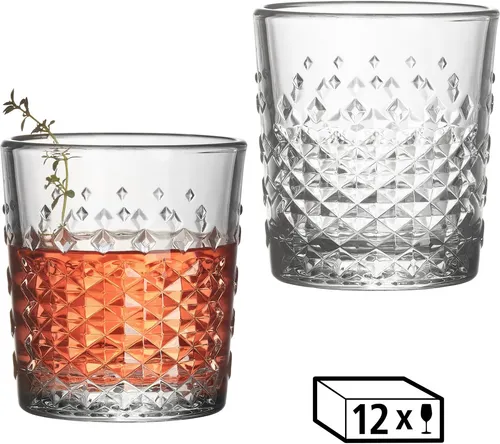 Libbey 12er Set Rocks Gläser - GIBRALTAR - 163 ml - Elegantes 12er Set D.O.F.-Gläser für Whiskey und Cocktails, spülmaschinengeeignet, pflegeleicht und ideal für stilvolle Anlässe.