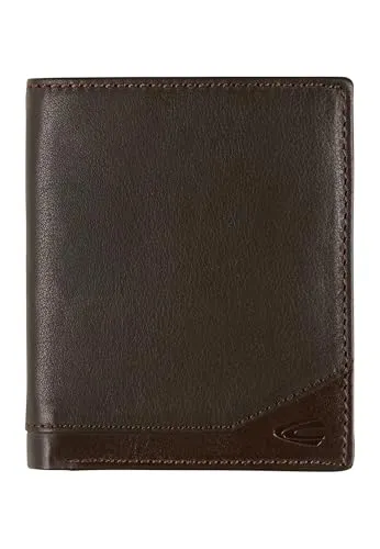 camel active Stone High Form Wallet Geldbörse - Herren Geldbörse aus 100% Leder mit RFID-Blockierung für optimalen Schutz Ihrer Karten. Stilvolles Design in dunklem Braun.