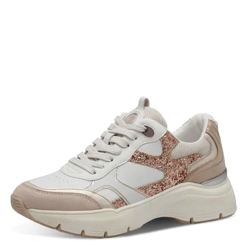 Tamaris Sneaker Low Rosa - Damen-Sneaker mit herausnehmbarem Fußbett, super weichem Material und flexibler, rutschhemmender Laufsohle für optimalen Komfort und individuelle Anpassung.