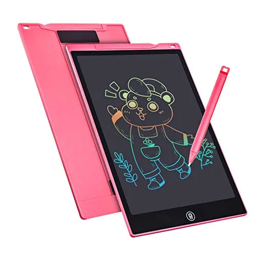 Bunte LCD Schreibtafel 12 Zoll，LCD Writing Tablet Elektronischer Tablette Grafiktablet Digitaler Drawing Pad，Kinderspielzeug FÜR 3-12 Jahre Alte Mädchen