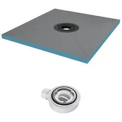doporro Duschboard 80x90x4cm befliesbar in Beton Grau