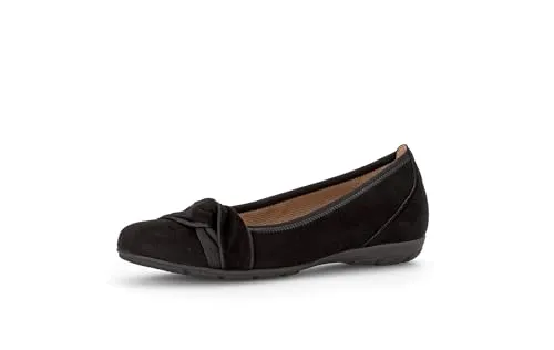Gabor Damen Klassische Ballerinas | Frauen Flats | Ausgehschuhe | Abendschuhe | Slip-ons | Freizeitschuhe | sportlich | Ballerinen | schwarz | 38 EU - 5 UK