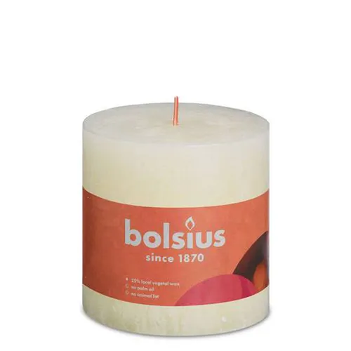 Bolsius Rustik Stumpenkerze weiche Perle 100/100mm in beige von Stumpenkerzen