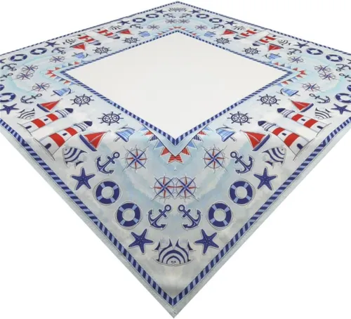 Brilliant Tischdecke Druckdecke / Maritim / Frühling / Mitteldecke / 85x85cm, Motiv