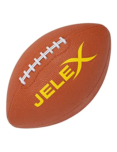 JELEX Touchdown American Football aus Gummi, mit klassischer Naht und hervorragender Sprung- und Flugeigenschaft, optimale Handlichkeit mit gutem Grip. Gewicht: 400 g (Classic Brown)