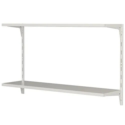 Regal-Set office, weiß - Zubehör für Möbel: Kompakte Regal-Lösung in Weiß, ideal für Büro und Werkstatt mit flexibler Montage und stabilen Stahlfachböden.