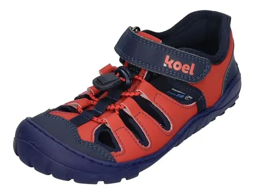 KOEL Barefoot Kinder Sandalen Madison 2.0 - Rot, Größe 27 EU - Wanderschuhe für Kinder mit flexiblem Barfußdesign, ideal für unbeschwertes Spielen und Entdecken in der Natur.